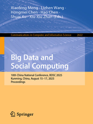 cover image of Big Data and Social Computing